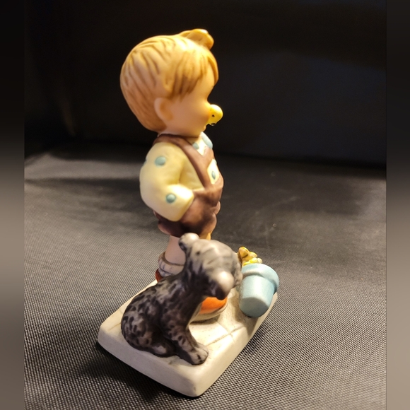 Goebel I'm Sorry Charming Hummel Boy Figurine with Dog and Bird 1997 - Picture 6 of 8
